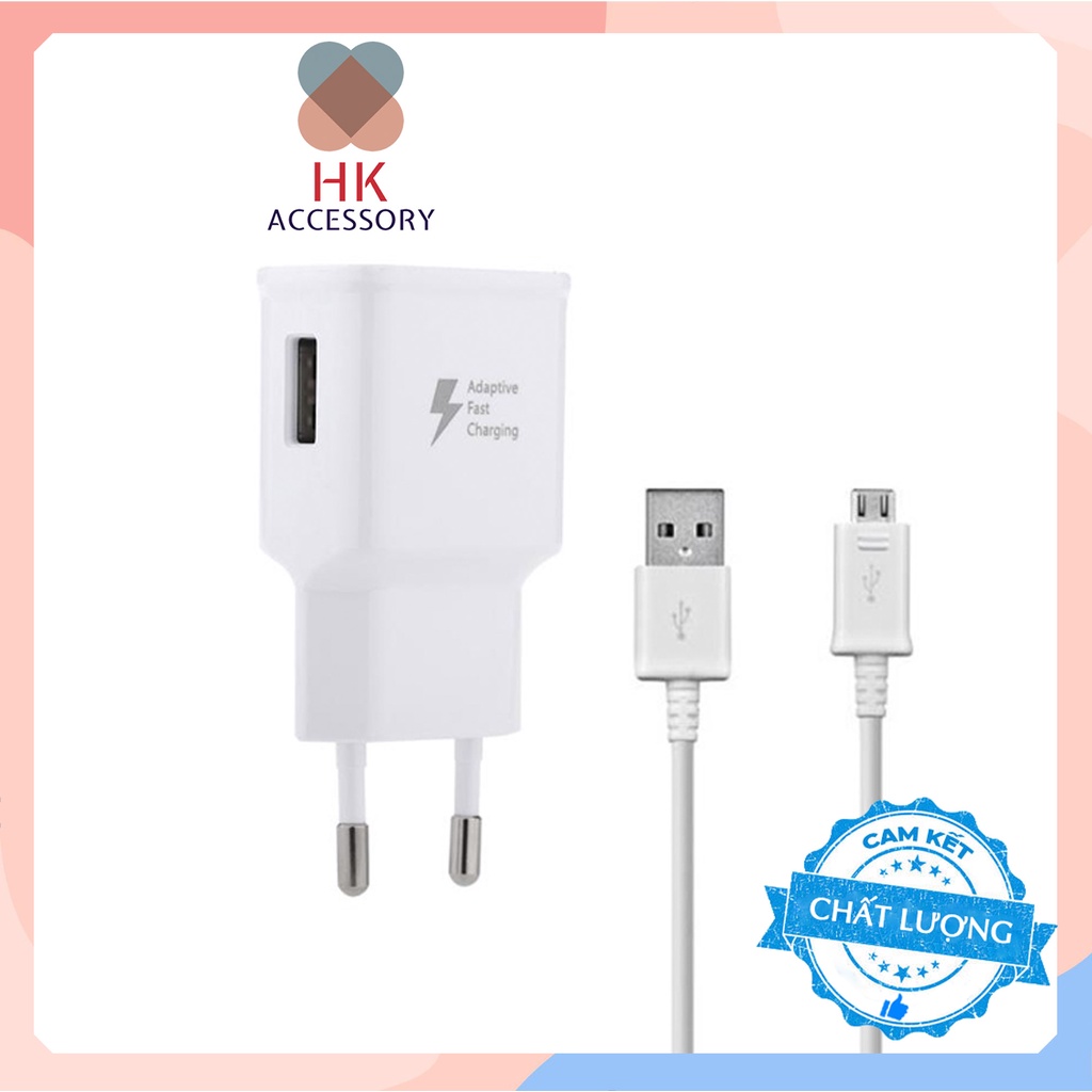 BỘ SẠC SAMSUNG S6/ S7/ NOTE5 + KÈM DÂY CÁP MICRO USB CHẤT LƯỢNG CHÍNH HÃNG