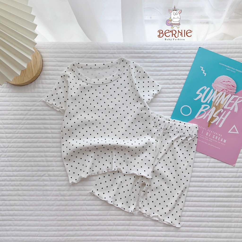 BERNIE - Bộ Lửng Thun Chấm Bi Cho Bé Gái