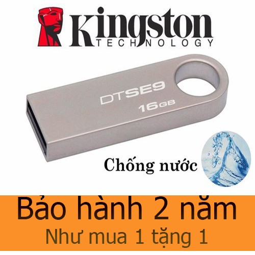 USB 2.0 Kingston 4Gb DTSE9 nhôm nguyên khối - chống nước