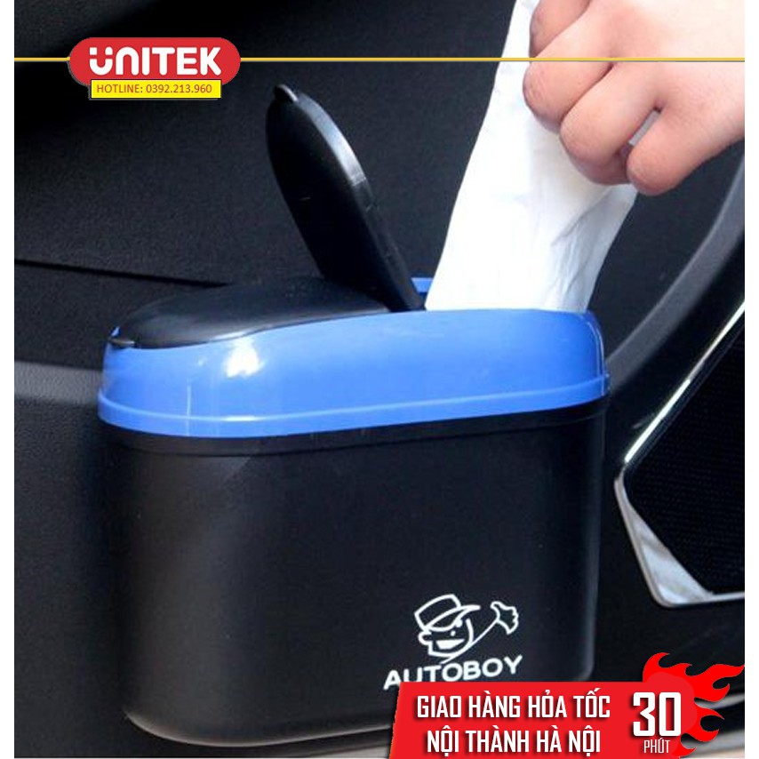 Thùng rác mini đa năng trên xe hơi Autoboy R-1608