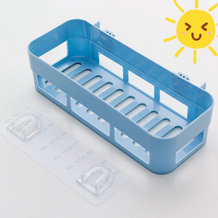 KỆ ĐỰNG GIA VỊ DÁN TƯỜNG ĐỂ ĐỒ HÌNH CHỮ NHẬT /Khay Nhựa Hình Chữ Nhật Để Đồ Nhà Bếp Nhà Tắm Đa Năng 88230