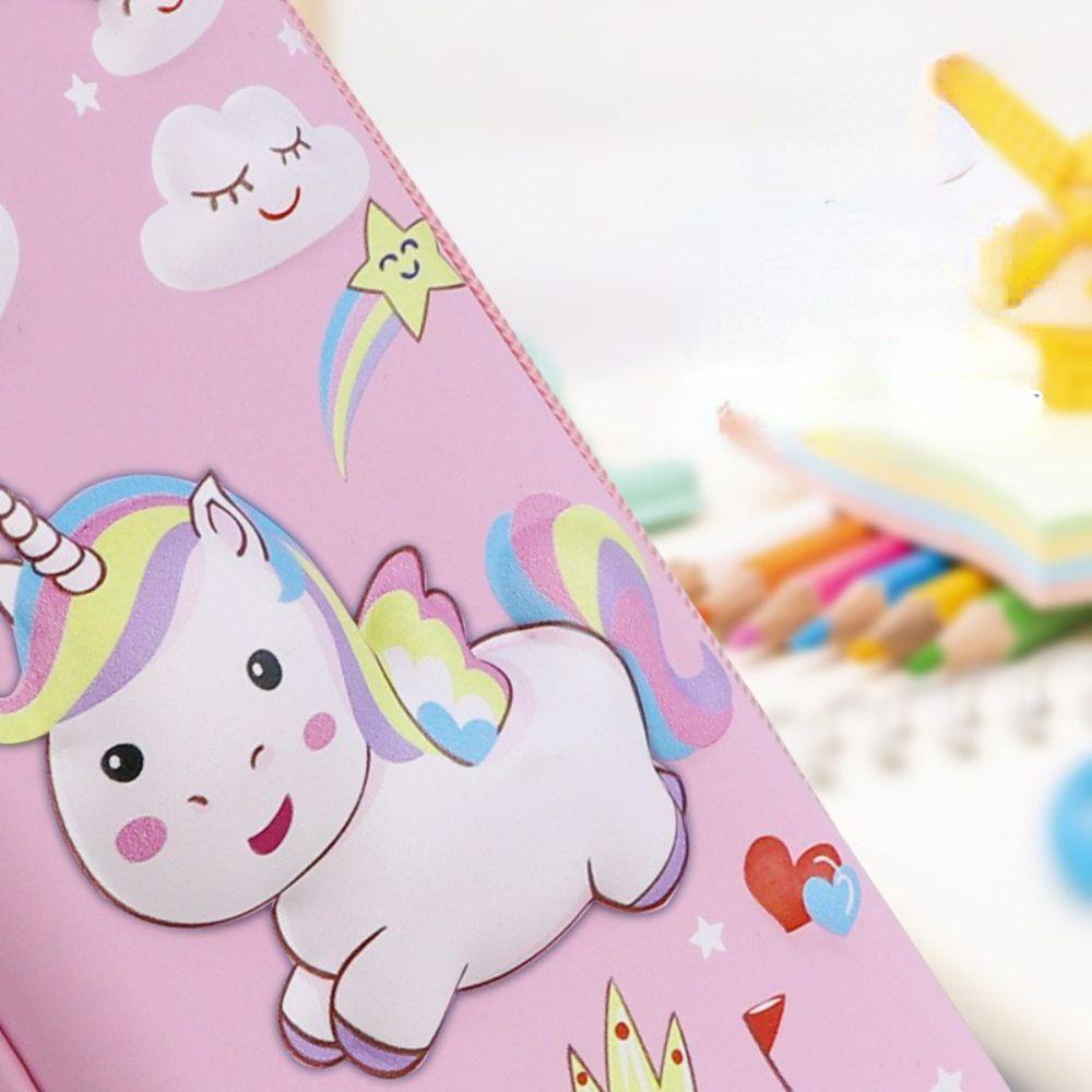 Túi Đựng Bút Chống Nước Sức Chứa Lớn In Hình Kỳ Lân Dễ Thương