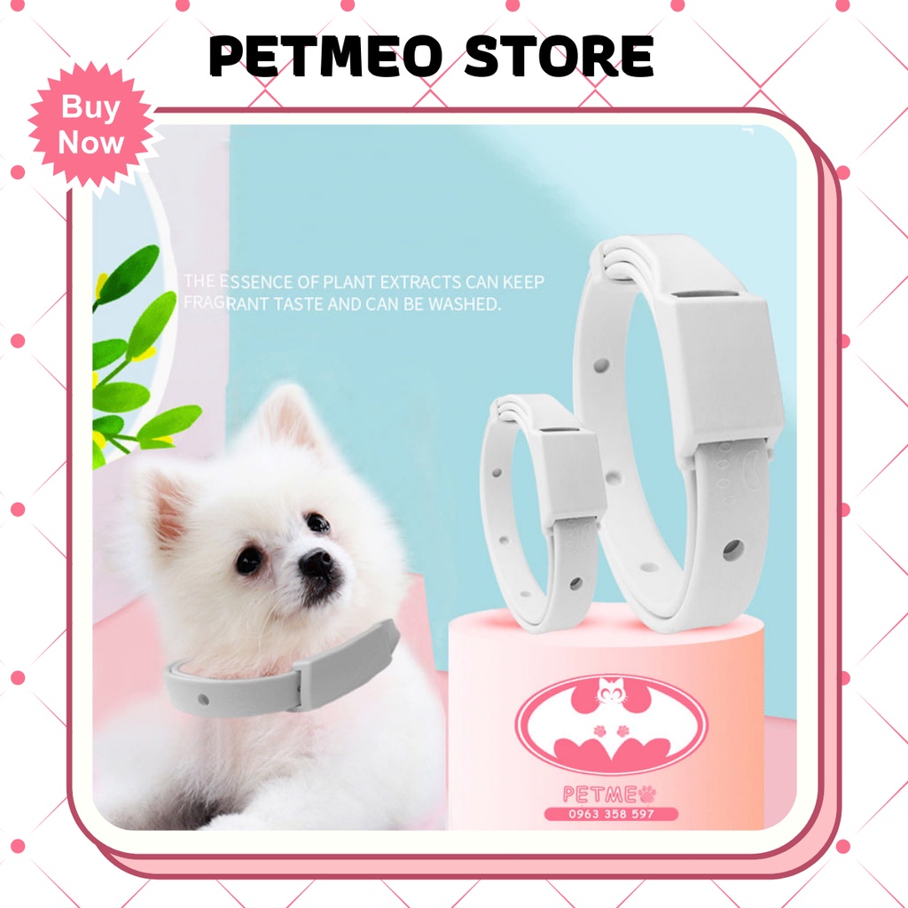 Vòng cổ chống ve rận bọ chét chó mèo dưới 10kg không thấm nước - PETMEO