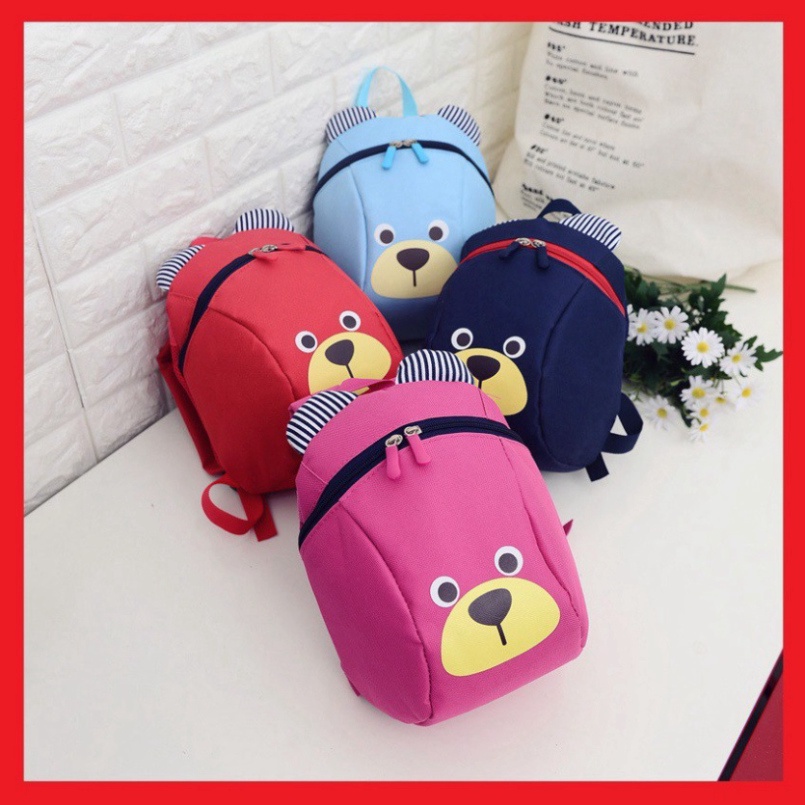 balo trẻ em hình gấu siêu dễ thương - balo cho bé trai bé gái Babyjoy Mart
