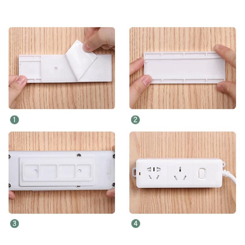 Giá Đỡ Cố Định Ổ Cắm Điện Gắn Tường Tự Dính Tiện Dụng