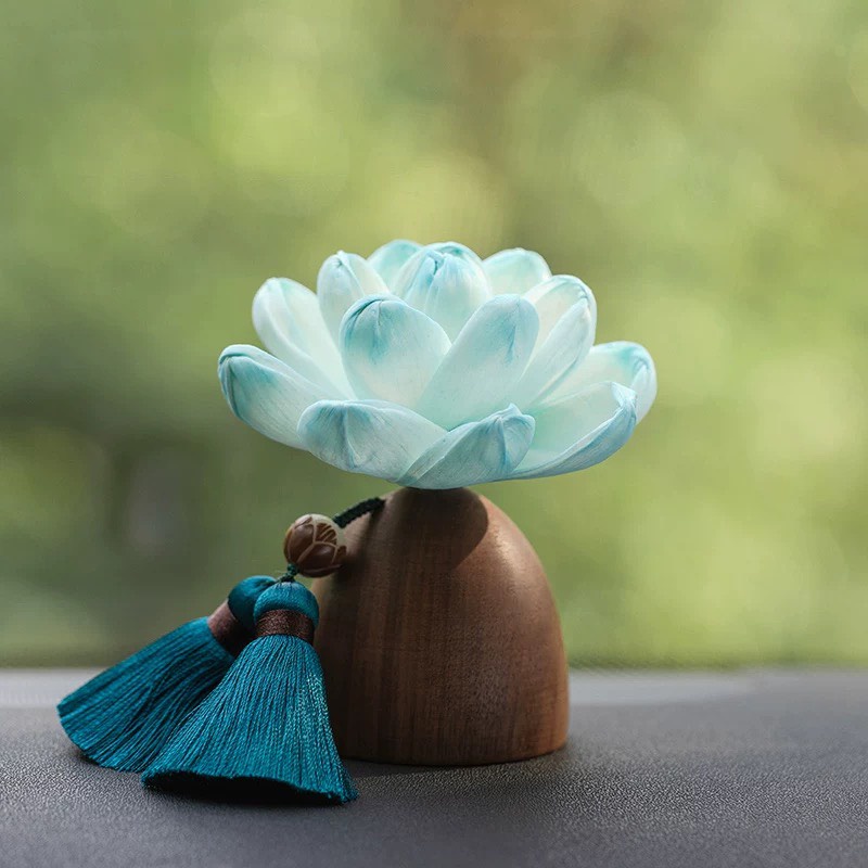 Phụ Kiện Trang Trí Xe Hơi - Mộc Liên Hoa Trang Trí Taplo Xe Ô Tô Tinh Dầu Thơm Cao Cấp