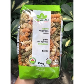 Nui xoắn hữu cơ rau củ Bioitalia 500g