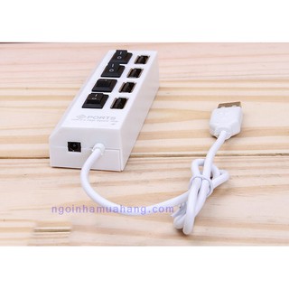 Hub USB 4P Hình ổ điện có công tắc