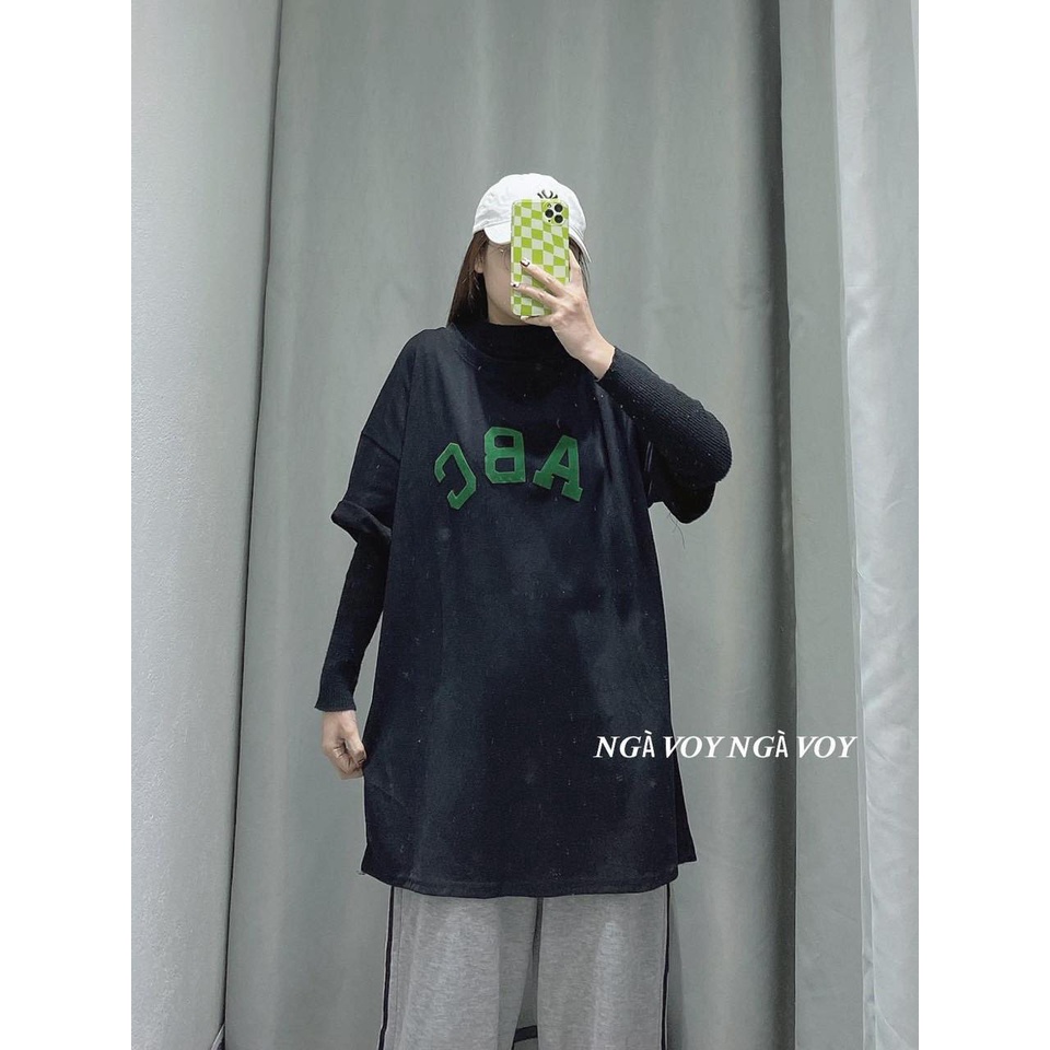 Áo thun Unisex nam nữ form rộng in chữ A B C - Zadola fashion