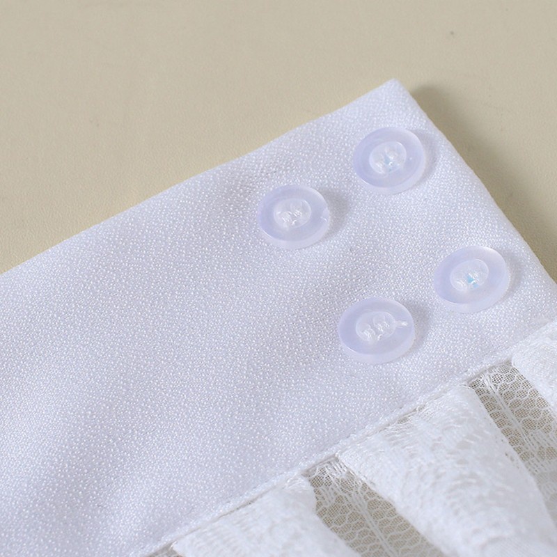 Cổ tay áo giả hai lớp ren xếp ly có thể tháo rời kiểu dáng xinh xắn cho nữ