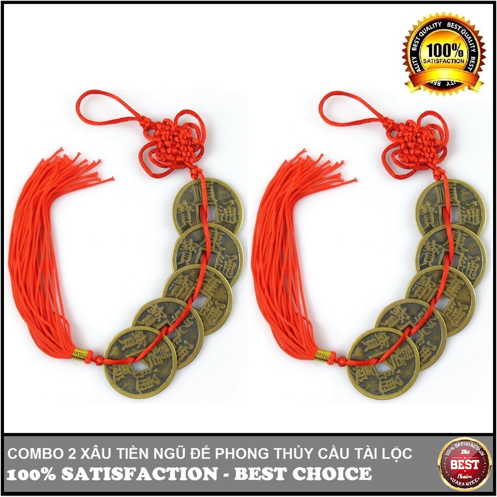 Combo 2 Bộ xâu tiền cổ hoàng đế phong thủy cầu may mắn, tài lộc | BigBuy360 - bigbuy360.vn