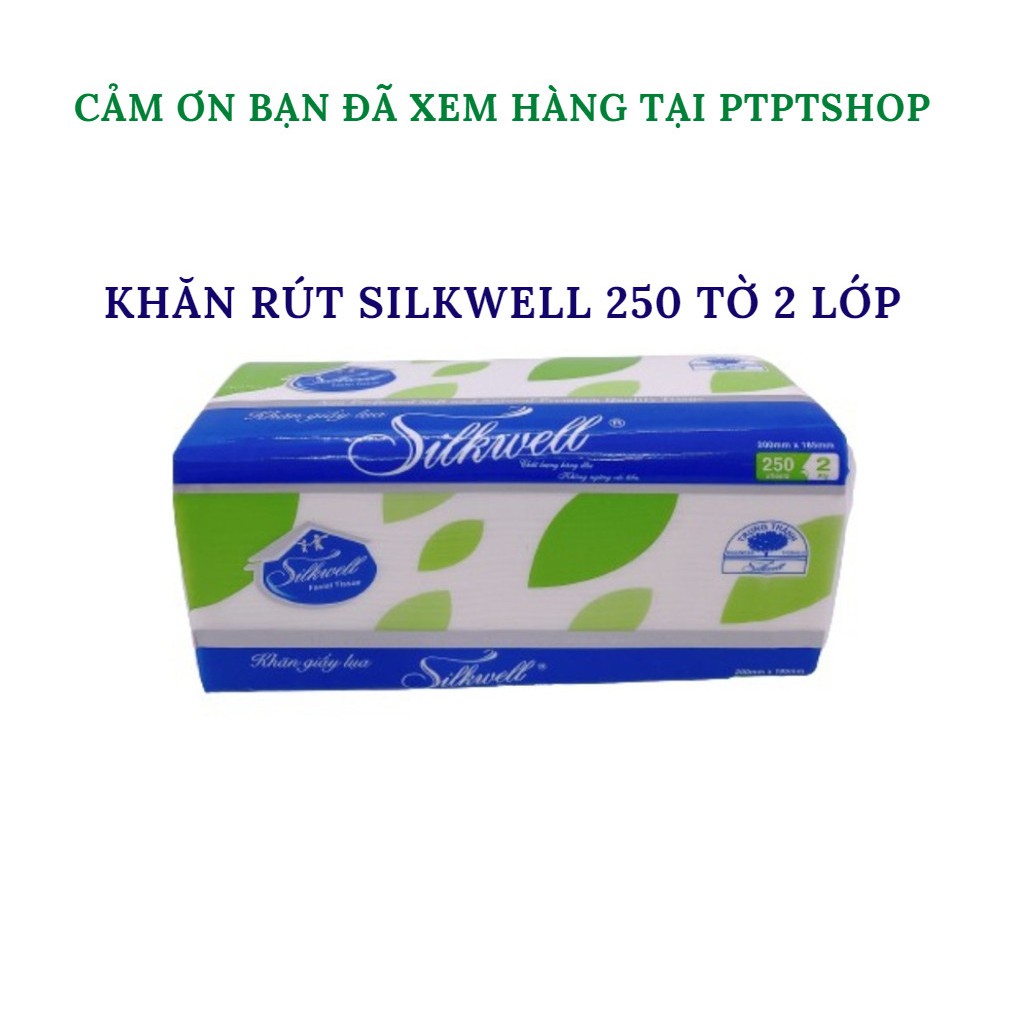 Giấy rút silkwell xanh 250 tờ 2 lớp (mua tạo ptptshop01)