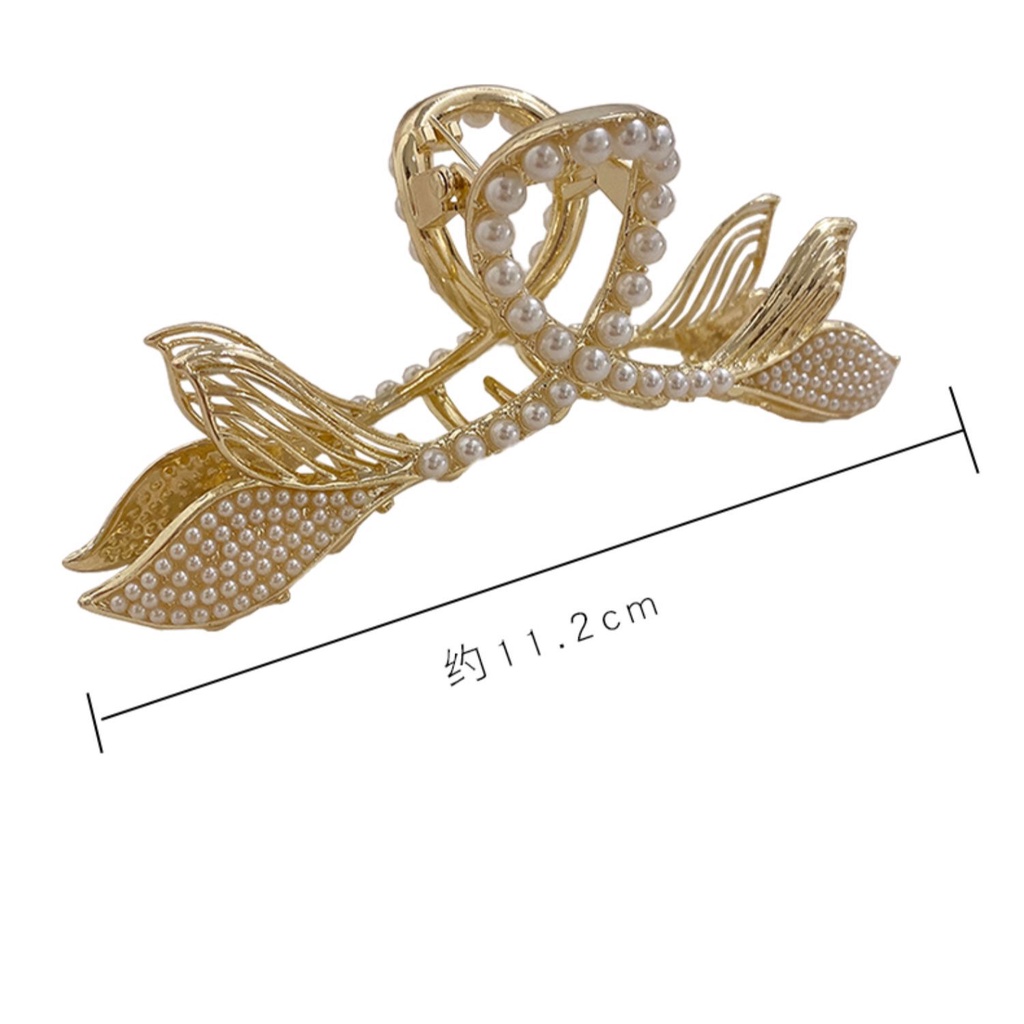 Kẹp Tóc Đuôi Cá Đính Ngọc Trai 2022 Sang Trọng Cho Nữ