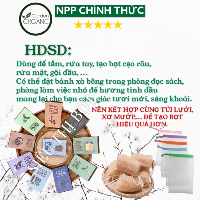 Xà bông mướp đắng sinh dược thiên nhiên - giảm mụn, giảm ngứa, thư giãn, khử mùi, an toàn cho bé và mẹ