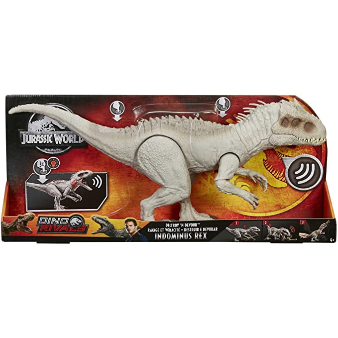 Đồ Chơi Mô Hình Khủng Long Indominus Rex Jurassic World Destroy ‘N Devour (Hãng Mattel)