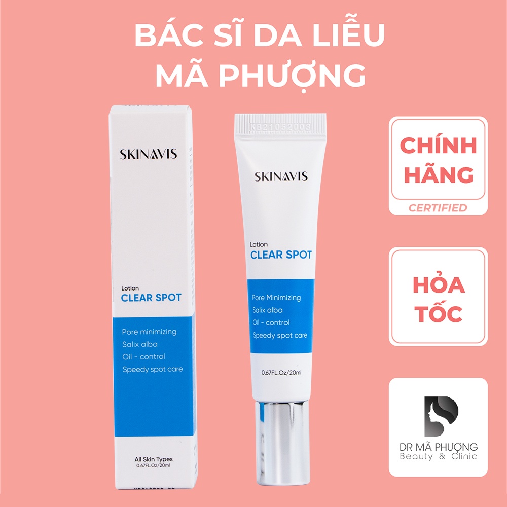 [CHÍNH HÃNG] Tẩy da chết BHA SKINAVIS CLEAR SPOT Kiểm soát dầu nhờn và mụn đầu đen