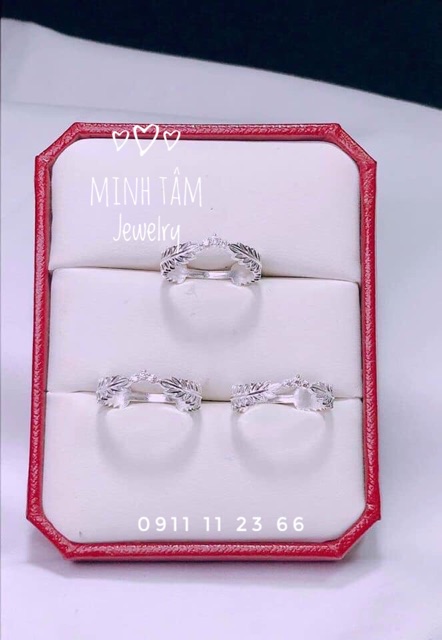 Nhẫn nguyệt quế bạc ta cao cấp-Minh Tâm Jewelry