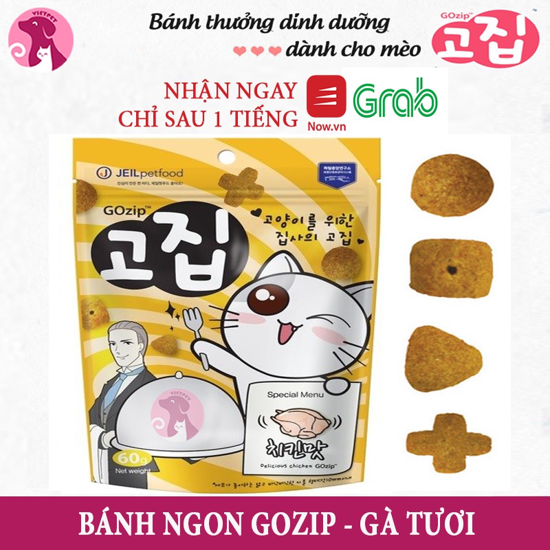 [TẶNG SÚP CIAO]Bánh thưởng cao cấp cho mèo - Gozip Hàn Quốc