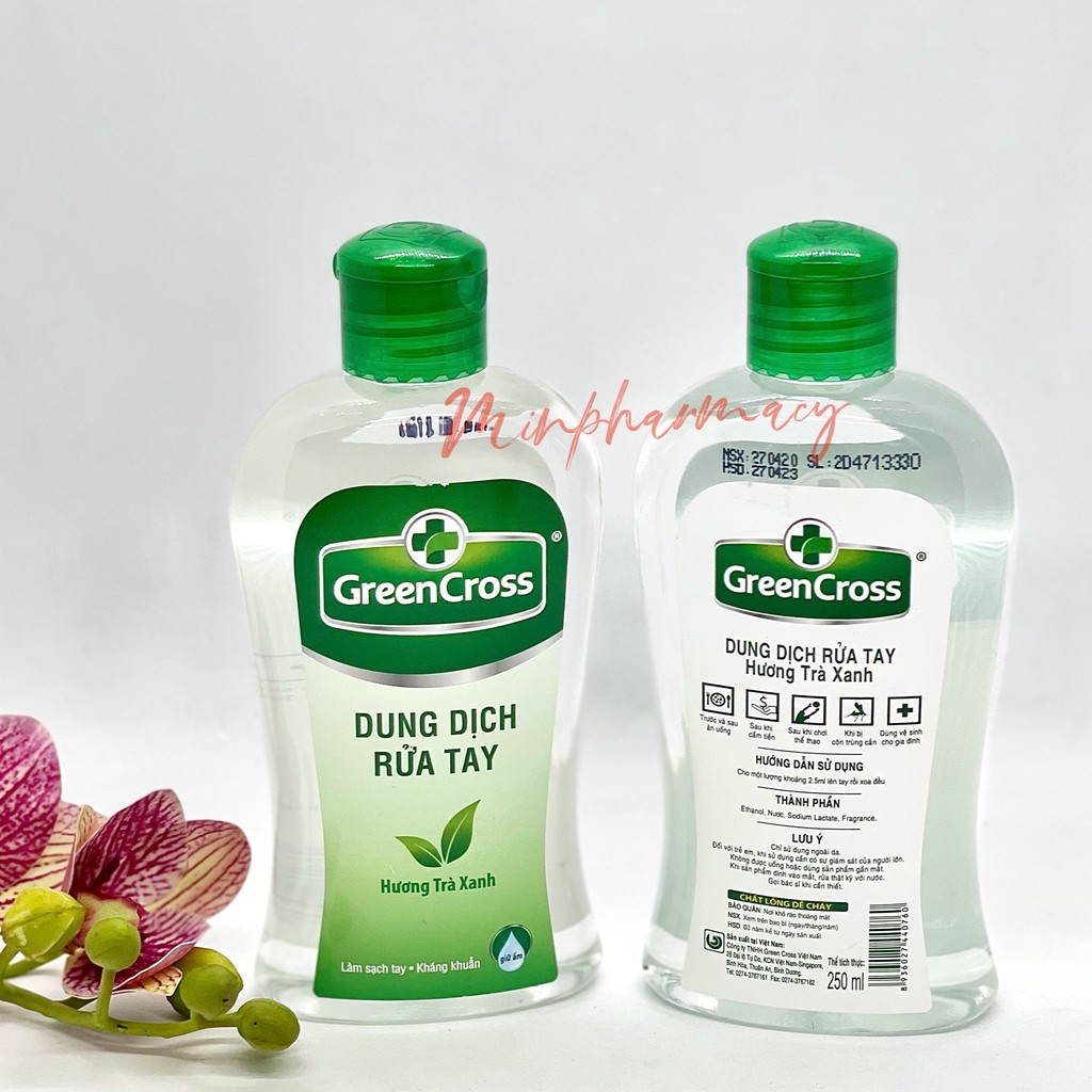 Dung dịch Nước Rửa tay Green Cross 250ml - Minpharmacy