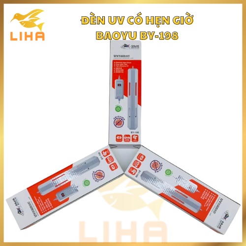 Đèn UV Có Hẹn Giờ Baoyu BY-198 - Đèn UV 7W 9W 11W Diệt Rêu, Diệt Khuẩn Cho Bể Cá