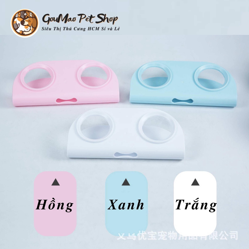 [Ảnh thật] BÁT / TÔ ĂN ĐÔI, 2 CHÉN KIỂU DÁNG MỚI 2022 DÀNH CHO CHÓ MÈO , CHỐNG GÙ LƯNG - GOUMAO PET