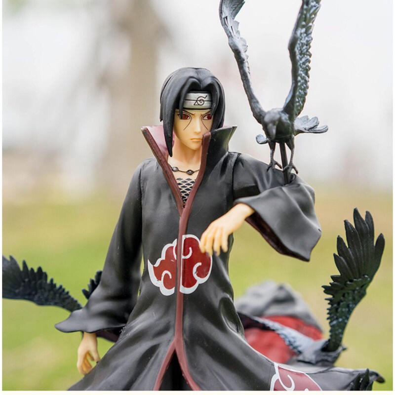 [RẺ NHẤT SHOPEE]Mô hình Naruto - Mô hình Uchiha Itachi Akatsuki có đế quạ màu tím xanh