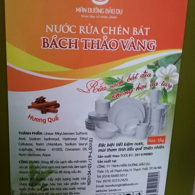 Nước rửa chén bát hương quế