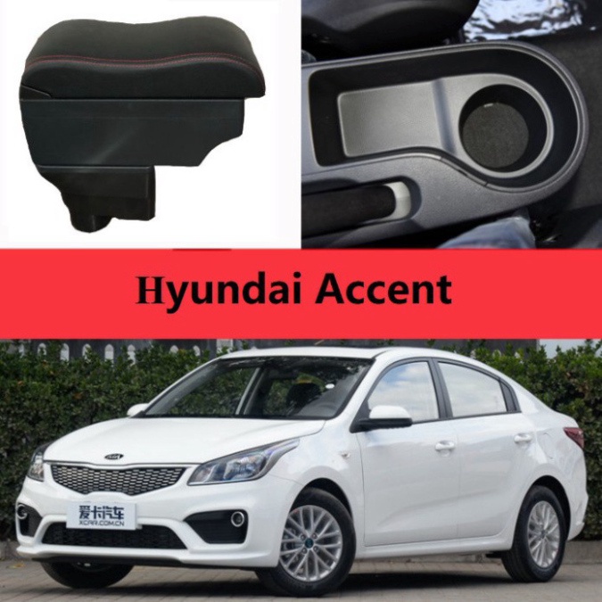 Hộp tỳ tay ô tô, xe hơi Hyundai Accent tích hợp 3 cổng USB HDAC (HÀNG