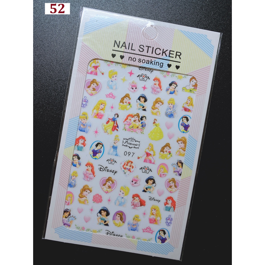 Sticker dán móng , Stick hoạt hình nail trang trí móng