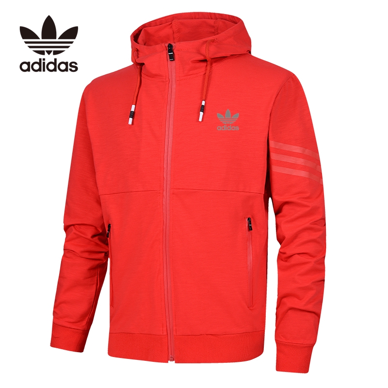 Men's Sweaters Adidas Clover Sweaters Hooded Reflective Logo Sweater Men Wool Coat