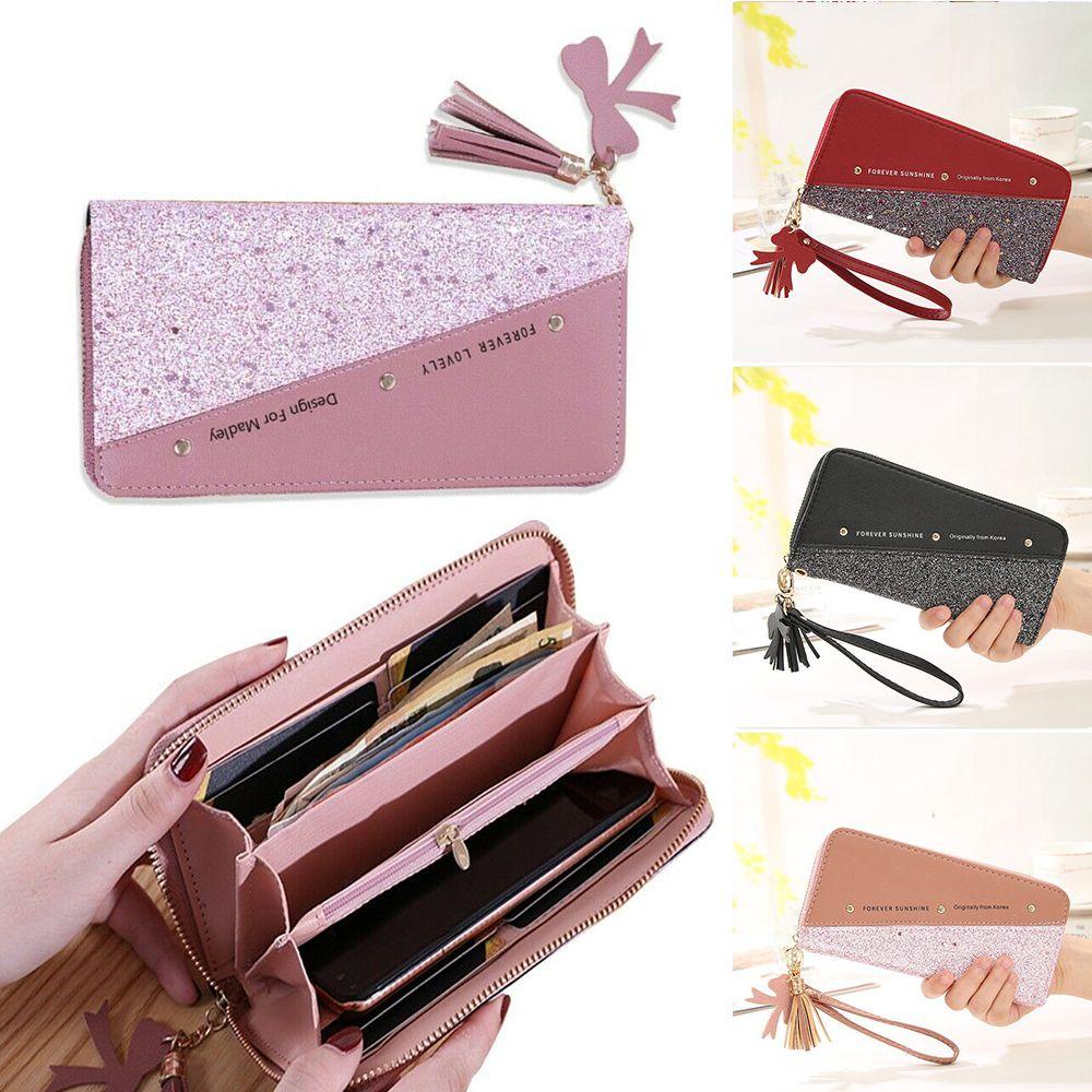 Ebinlands Ví Da Ghép Nối. Ví Cầm Tay Cỡ Lớn Thời Trang Dành Cho Nữ