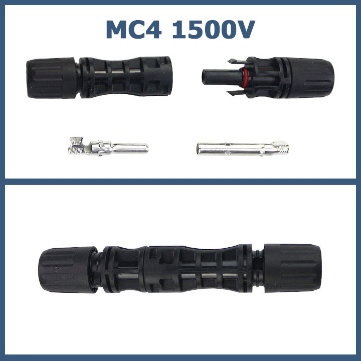 Jack kết nối MC4 1500V cút nối chuyên dụng cho cáp pin năng lượng mặt trời