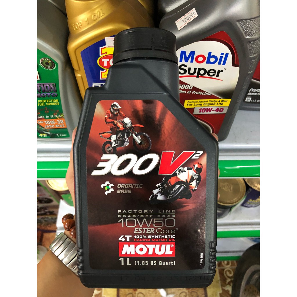 [Chính Hãng] Motul 300V2 Factory Line 10W50 1L - nhớt tổng hợp 100% xe mô tô PKL chuyên phượt NKLUBE