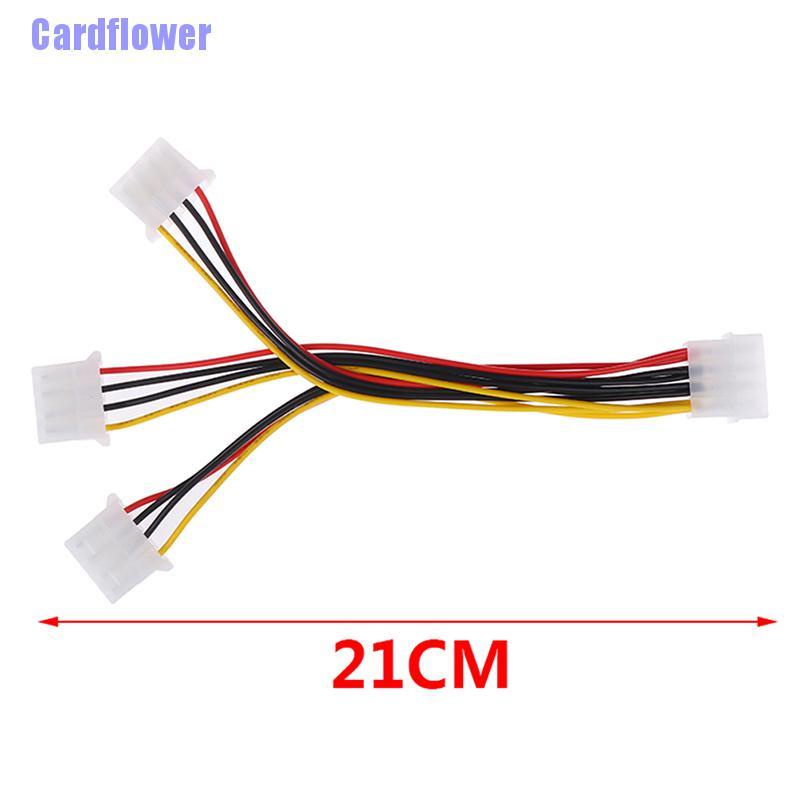 Cardflower  4 Pin IDE 1-to-3 Molex IDE Female Power Supply Splitter Exentsion Adapter Cable