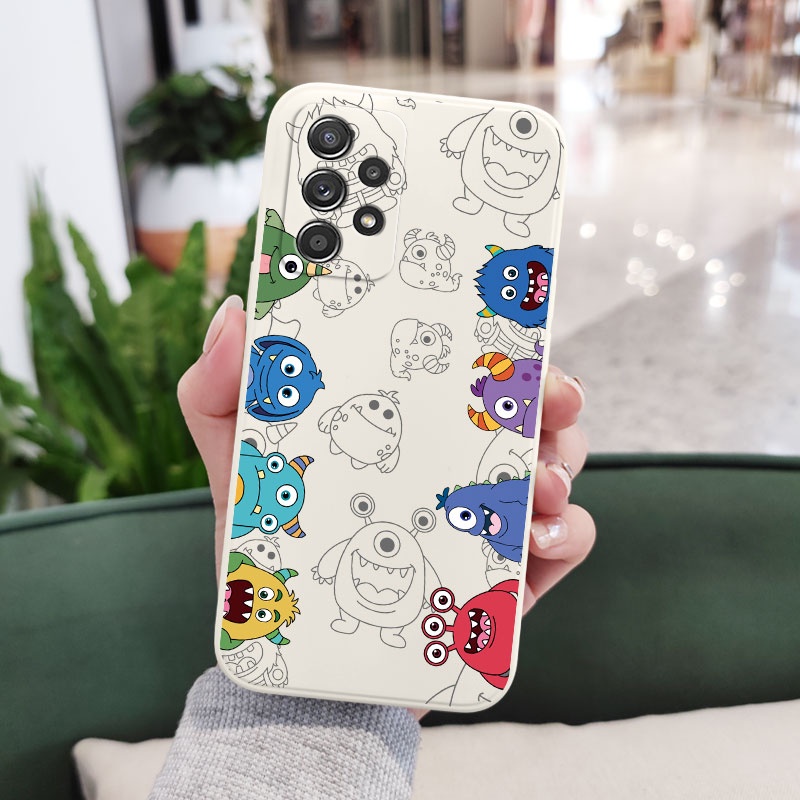 Ốp Điện Thoại Họa Tiết Quái Vật Lắp Ráp Sáng Tạo Cho Samsung Galaxy A73 A13 A23 4G 5G