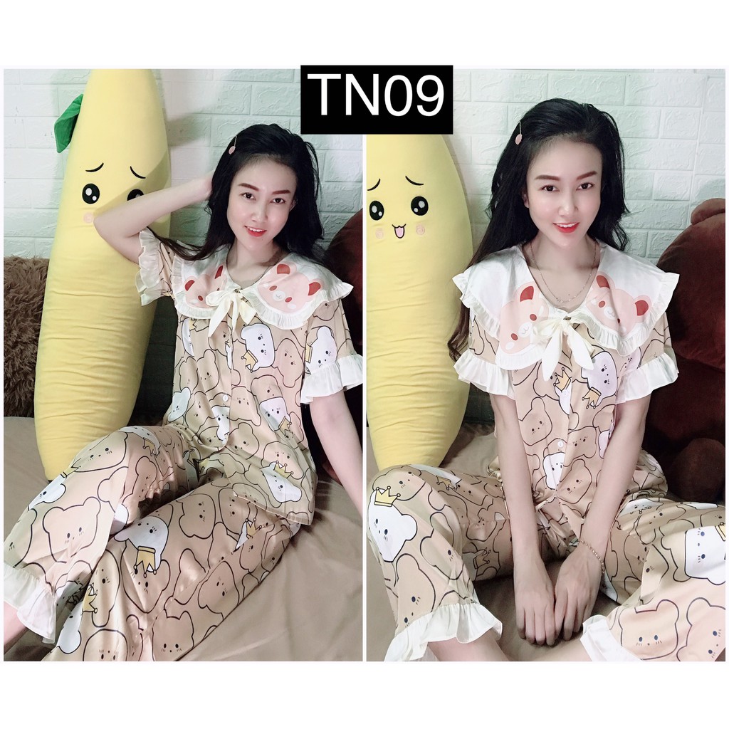 Set Bộ Ngủ Pizama Mặc Nhà- Bộ Pijama Nữ Chất Lụa Cao Cấp TN Hàng Thiết Kế Độc Lạ Siêu Đẹp-Kèm Hình Thật | BigBuy360 - bigbuy360.vn