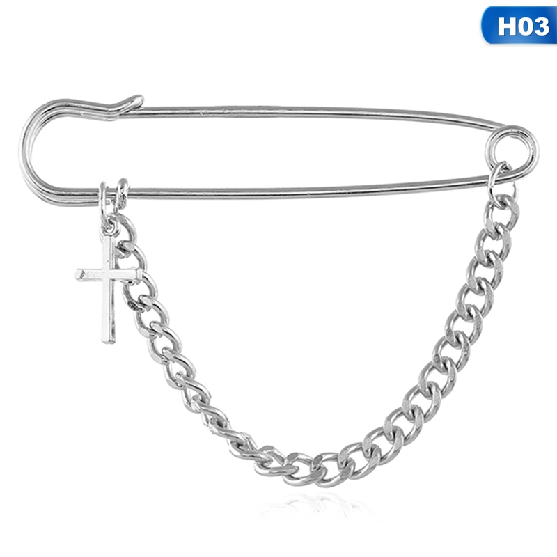 Ghim cài áo hình dáng chiếc chữ thập phong cách Hip Hop cá tính