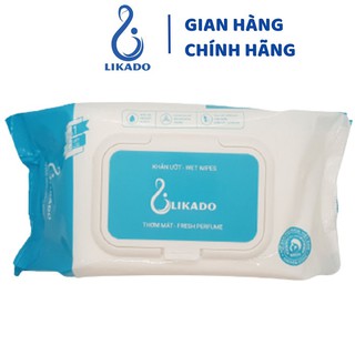 Khăn giấy ướt đa năng LIKADO mới siêu mịn 1 hộp 100 miếng kt 15x20cm