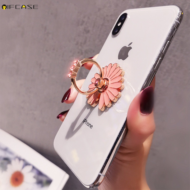 ANDROID IPHONE Vòng Khuyên Đỡ Điện Thoại Hình Hoa Xinh Xắn