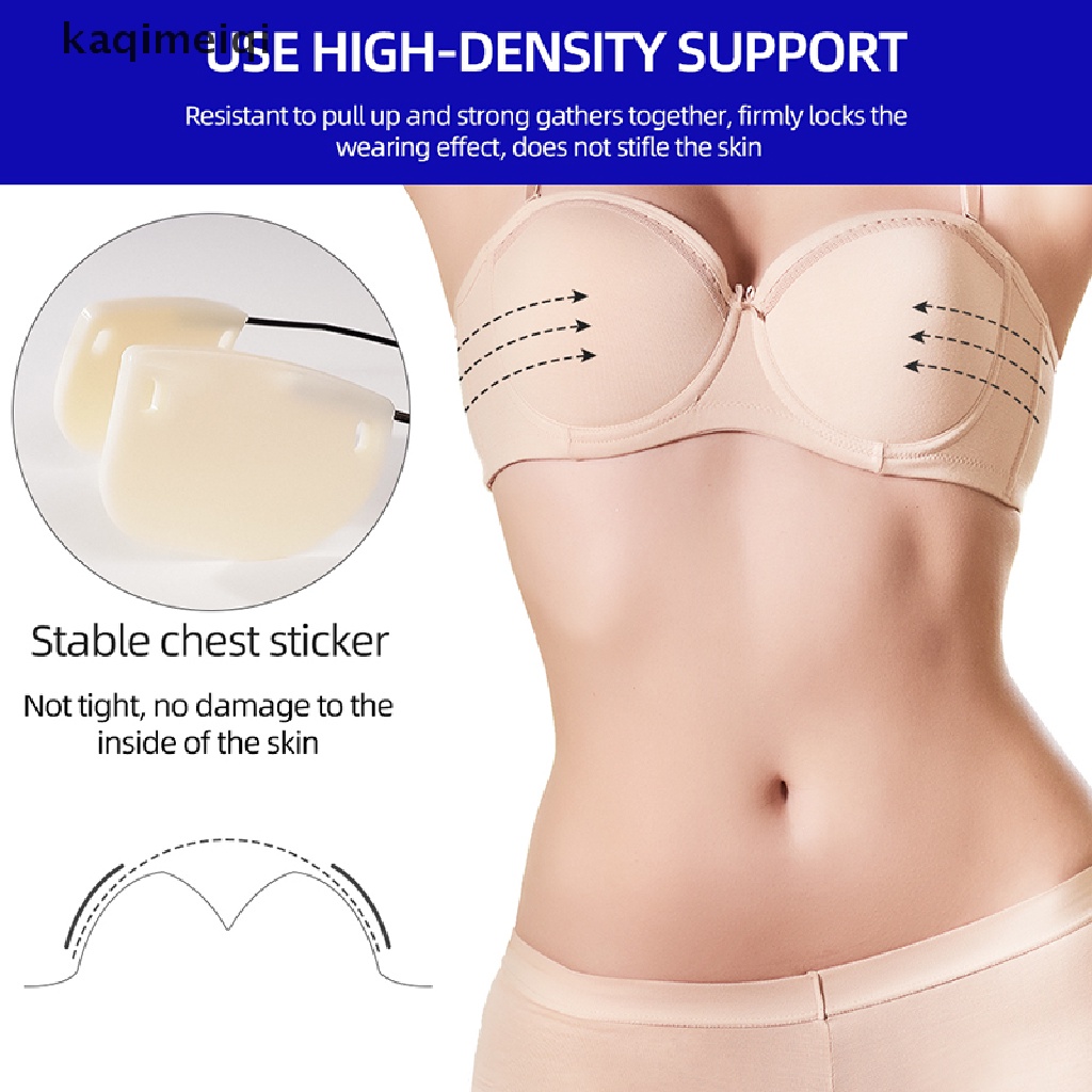 [KAQ] Thin Gather Nipple Patch Underwear Deep Plunge Bra Kit Push-up Frontless Bra GJL