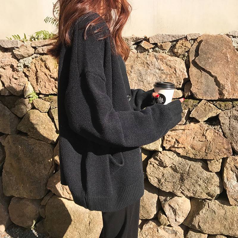 Áo khoác cardigan dệt kim màu sắc xinh xắn cho nữ