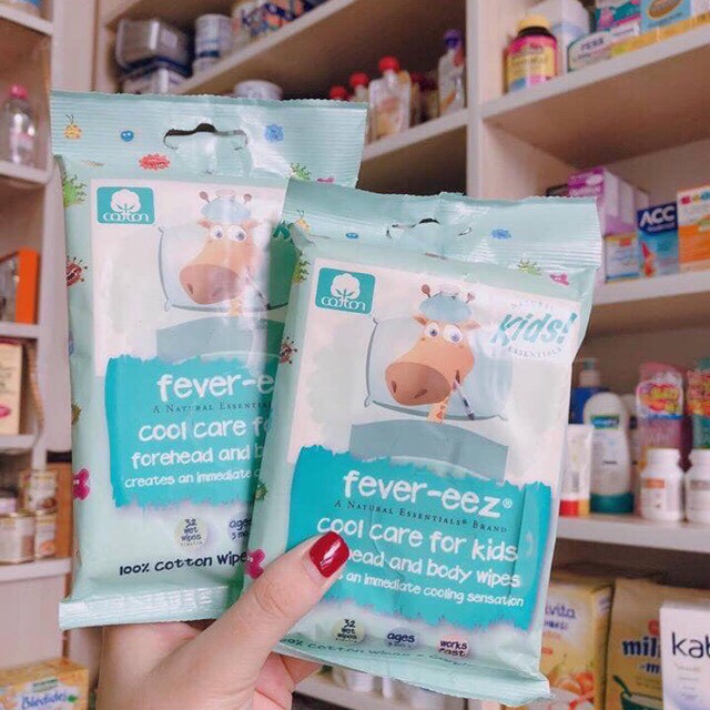 Giấy lau hạ sốt Fever-eez