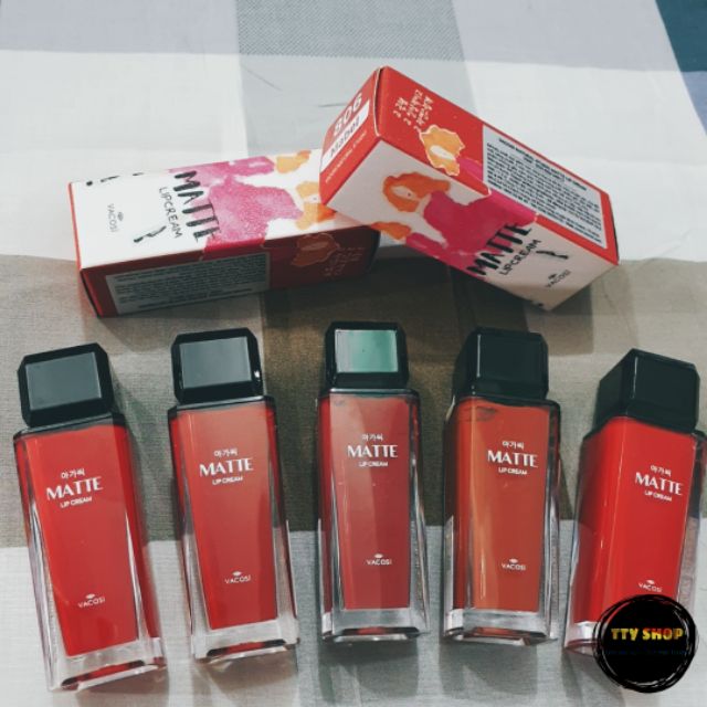 Son Kem Lì Mịn Môi Vacosi Matte Lip Cream