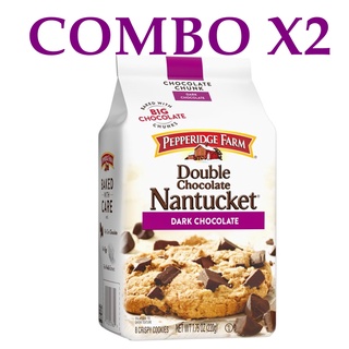 Combo 02 Bánh quy bơ Double Choco Nantucket Socola Gấp Đôi Pepperidge Farm 220g, Sản xuất tại Mỹ