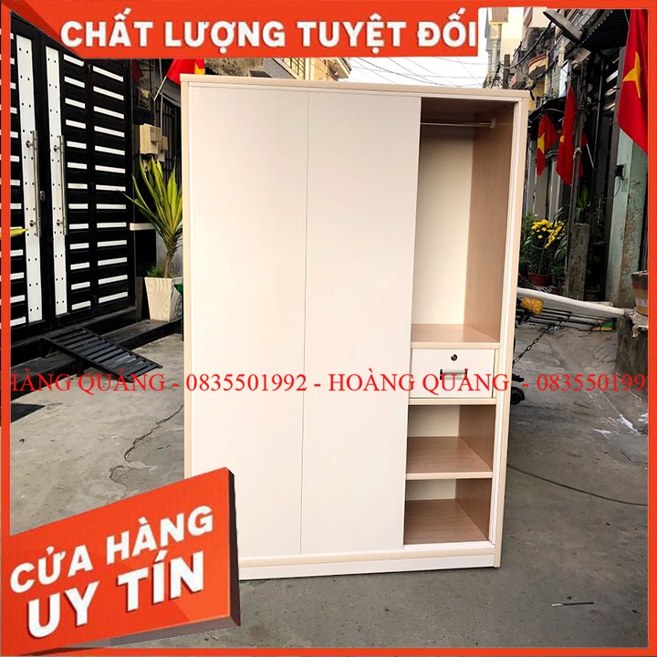 Tủ Nhựa Đài Loan Cửa Lùa-Tủ Quần áo Cửa Lùa[Hàng Chính Hãng] Cao 1M82-Ngang 1M23-Sâu 50cm