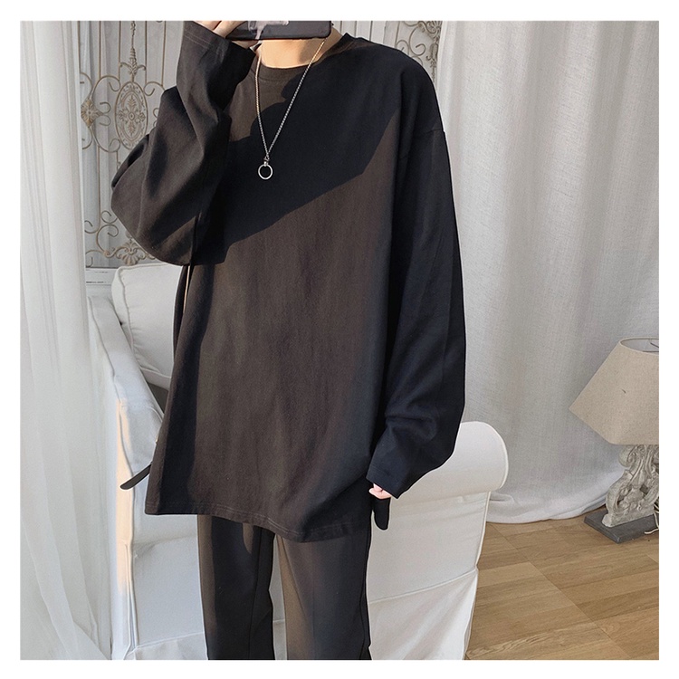 Áo thu đông nam form rộng tay dài thời trang unisex hàn quốc, áo thun nam tay dài big size vải cotton đẹp du lịch đi học