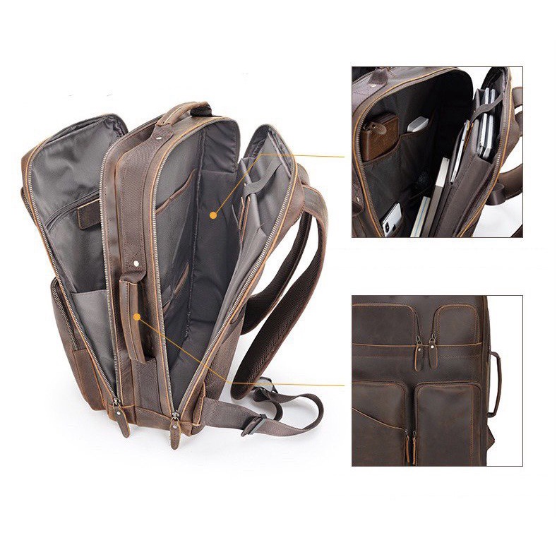 BALO DA THẬT NGUYÊN TẤM MÀU NÂU BLDB59