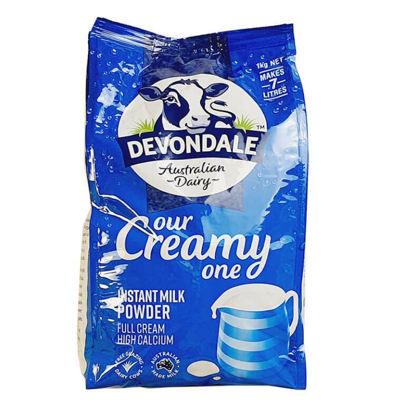 Hsd 09/2022 Sữa Bột Devondale 1Kg Nguyên Kem Giàu Canxi- tươi dạng bột devondale nhập khẩu Úc béo không đường cho trẻ bé