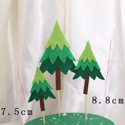 Que cắm cây xanh lá tam giác (3 que)