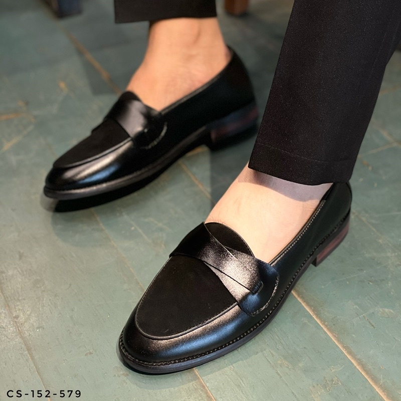 Giày Hàn Quốc nam pha da lộn - Bảo hành nổ da bong đế 1 năm CS-152